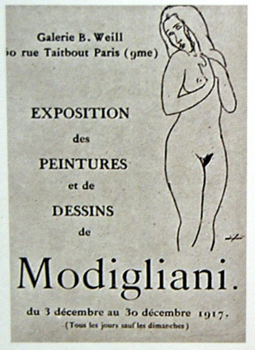 Amedeo-Modigliani-berthe-weill-first-oneman-exhibition-nudes-1917-paris